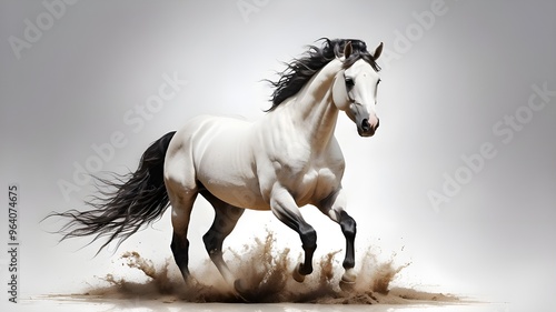 Default_Schewarzer_horse_very_beautiful_white_background_0