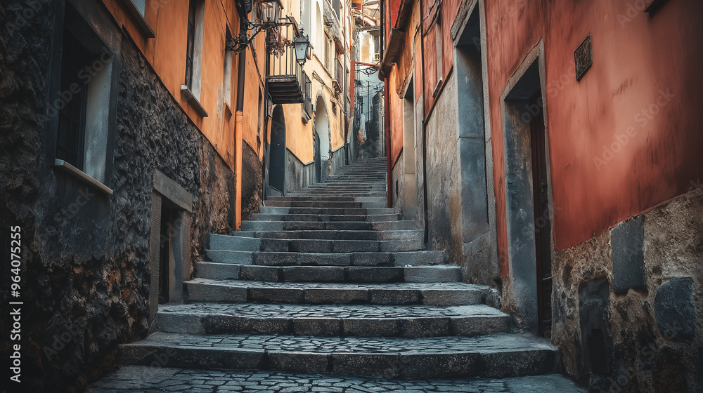 Stairs in a back alley