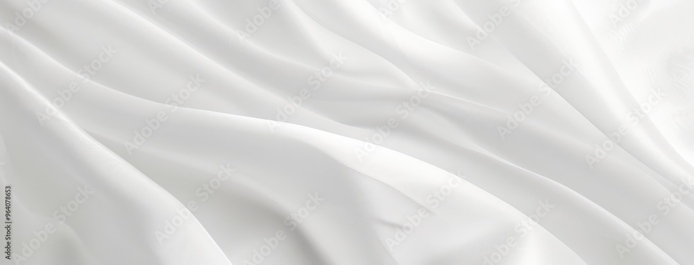 Naklejka premium Elegant White Silk Fabric Texture Background