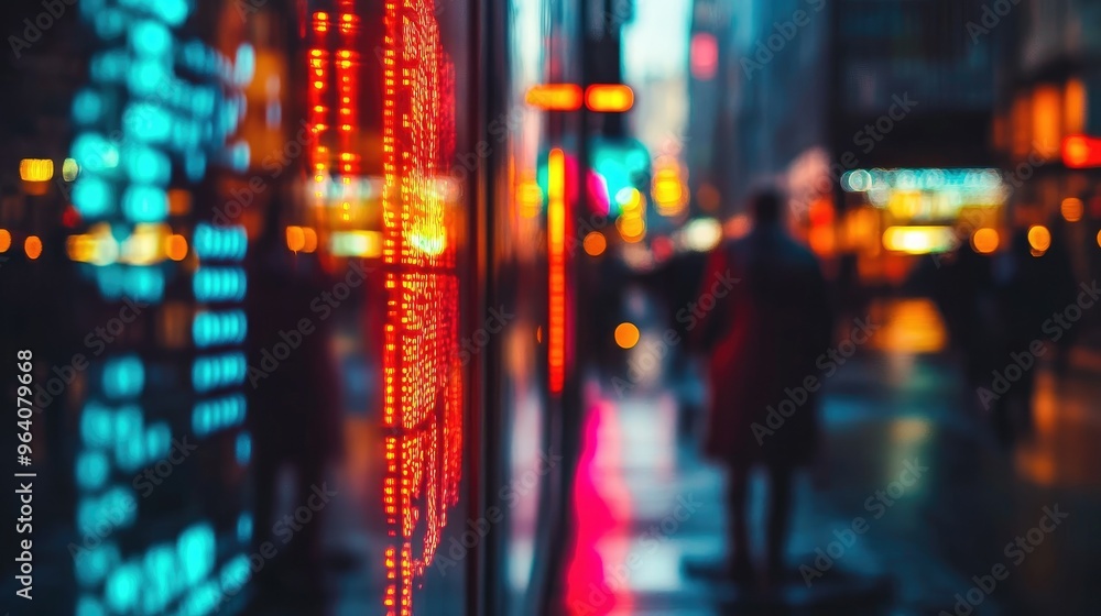 Neon lights creating an urban abstract scene Neon lights creating an urban abstract scene