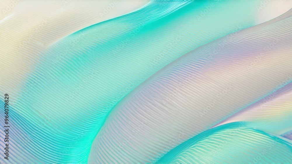 Naklejka premium Shiny pearlescent texture with wavy patterns in pastel colors