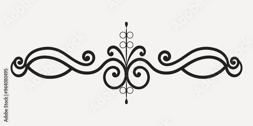 Elegant vintage ornamental divider design