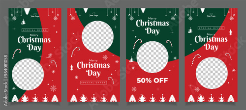christmas sale social media instagram stories collection template