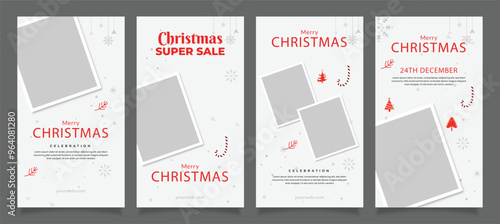 christmas sale social media instagram stories collection template