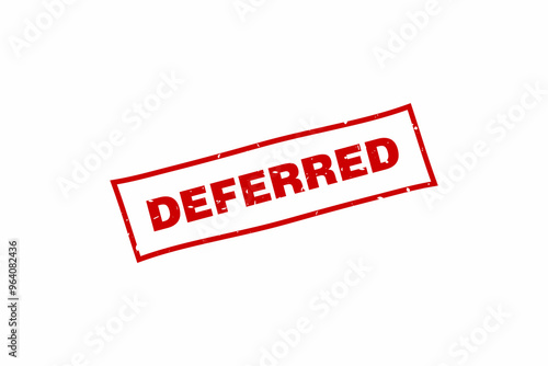 Deferred stamp, Deferred red square stamp.
