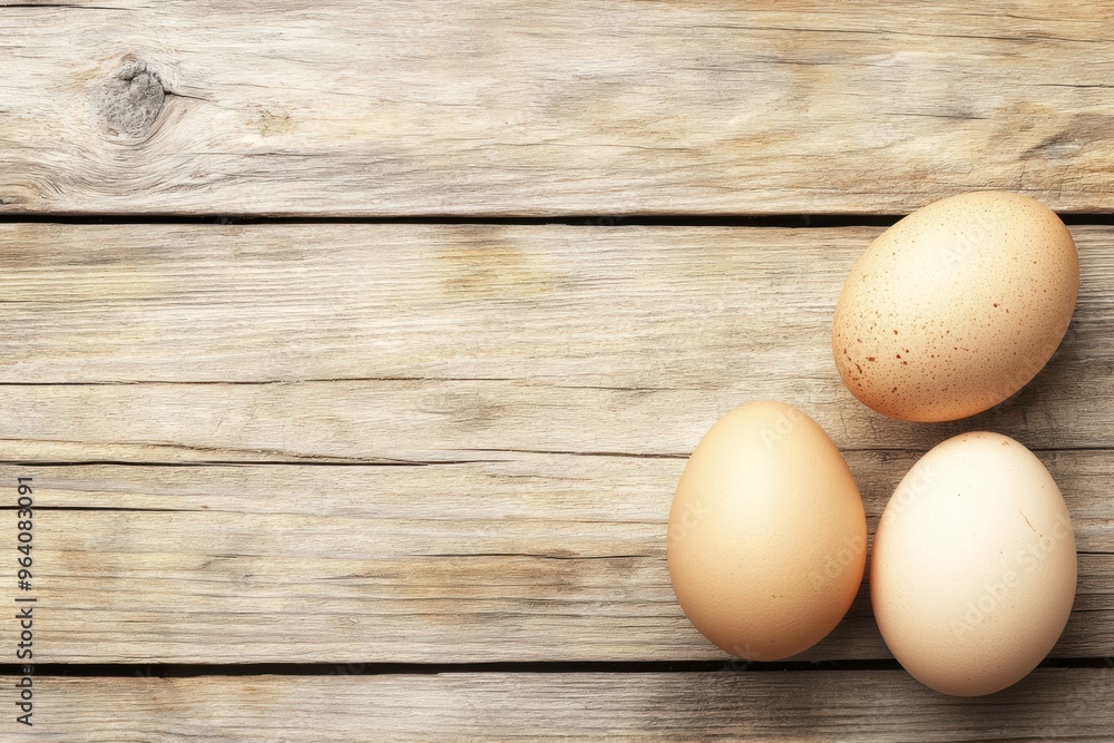 Natural brown eggs on rustic wooden background Natural brown eggs on rustic wooden background