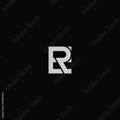 ER or RE abstract letter outstanding professional business awesome artistic branding company different colors illustration logo design.