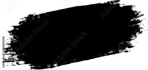 Grunge Black Ink Brush Stroke Isolated