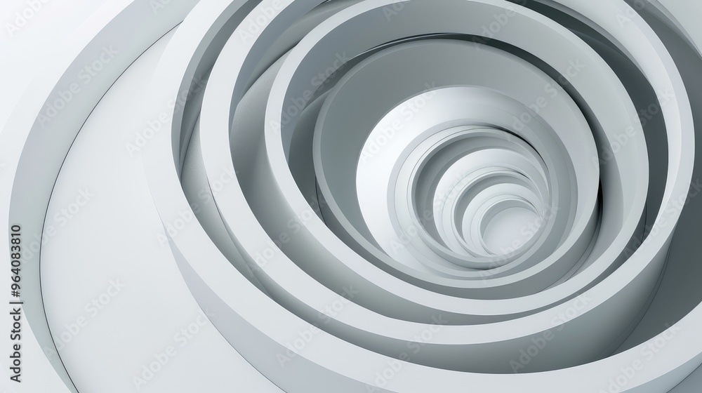 Obraz premium Modern Abstract White Spiral Architecture