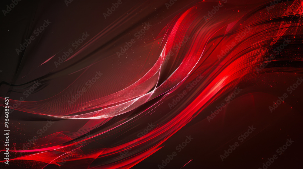 Abstract red waves flowing across a dark background with subtle highlights and movement effects Abstract red waves flowing across a dark background with subtle highlights and movement effects