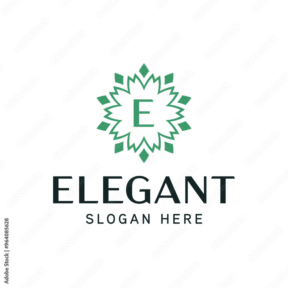Sophisticated Floral Monogram Template for Exclusive Brands Sophisticated Floral Monogram Template for Exclusive Brands
