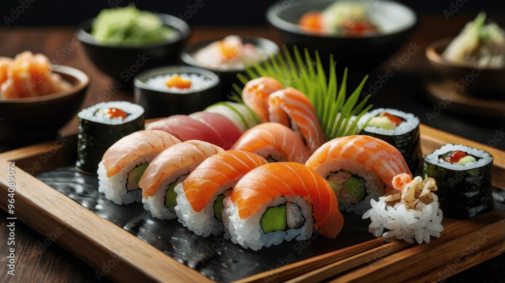 sushi on a plate sushi on a plate