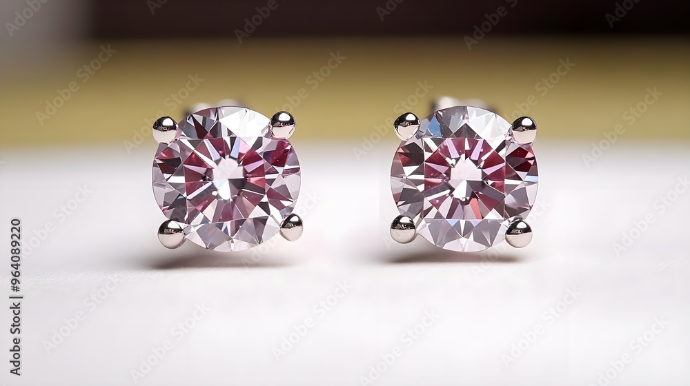 Diamond Earrings Jewelry Macro Photography Diamond Earrings Jewelry Macro Photography