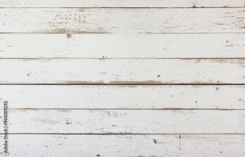 Distressed White Shiplap Background with Weathered Wood Texture in Light Brown Tones, Rustic Farmhouse Style, Featuring Painted and Weathered Appearance