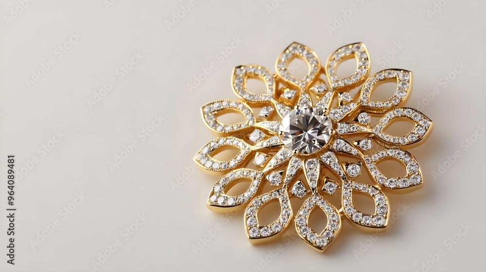 Diamond Jewelry Pendant Gold Flower Design Diamond Jewelry Pendant Gold Flower Design