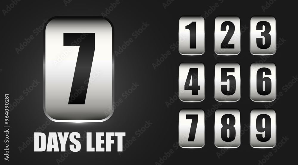 Days to go. Countdown discounts and sale time. Days left sign, label. Days to go. Countdown discounts and sale time. Days left sign, label.