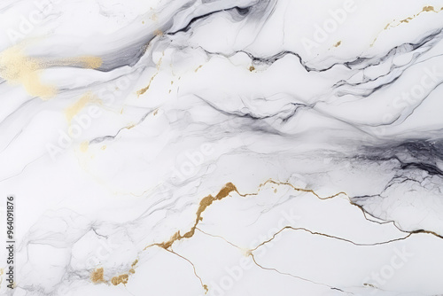 Processed collage of white and gold marble texture. Background for banner, backdrop or texture