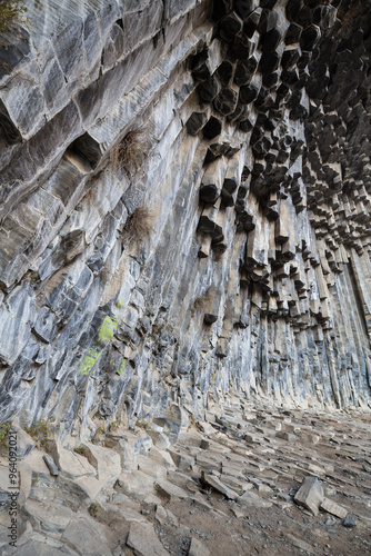 Basalt columns in Garni Gorge, Armenia photo