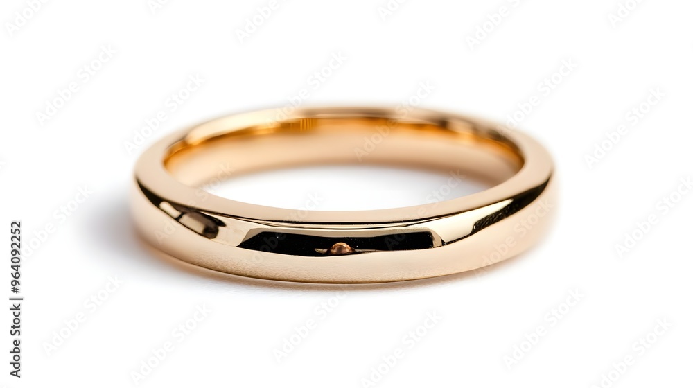 Gold Wedding Band Ring Isolated on White Background Gold Wedding Band Ring Isolated on White Background