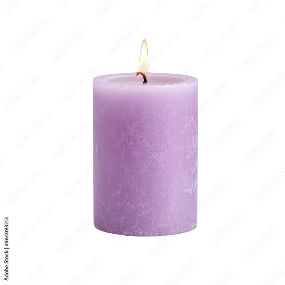 A serene purple candle with a gentle flame, perfect for creating a calming atmosphere or enhancing home decor. A serene purple candle with a gentle flame, perfect for creating a calming atmosphere or enhancing home decor.