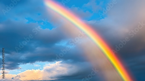 Rainbow in the beautiful sky