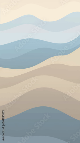 Abstract wavy sand dunes art