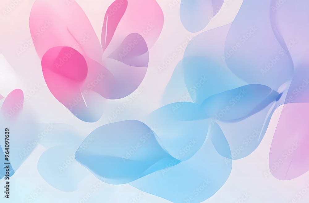 Abstract shapes in motion, with pink and blue colors Abstract shapes in motion, with pink and blue colors