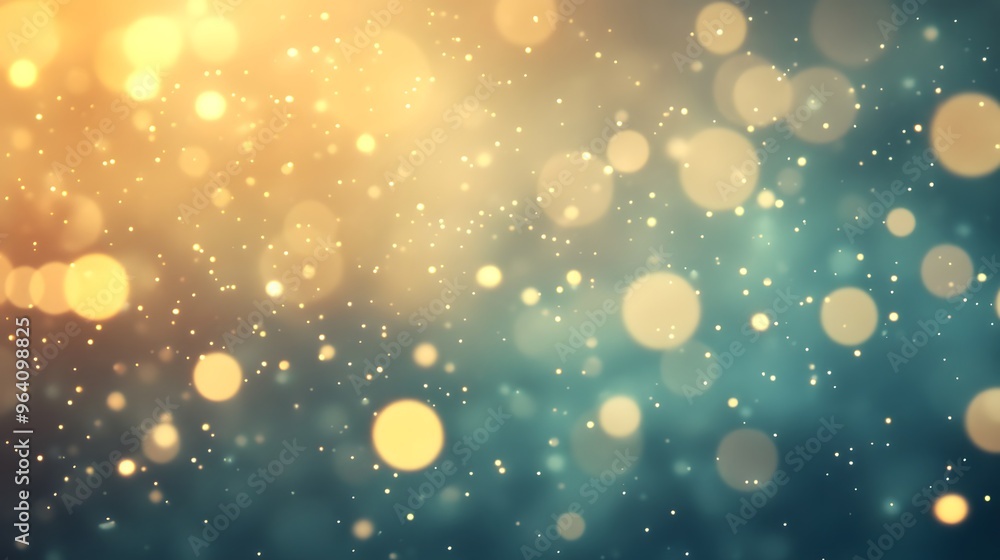 Abstract Teal and Gold Bokeh Background Abstract Teal and Gold Bokeh Background