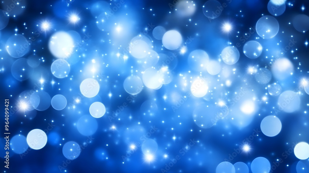 Abstract Blue Bokeh Background with Glitter and Lights Abstract Blue Bokeh Background with Glitter and Lights