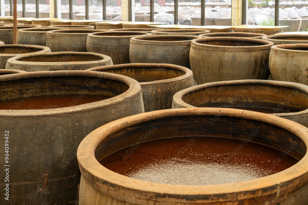 Traditional Chinese soy sauce brewing