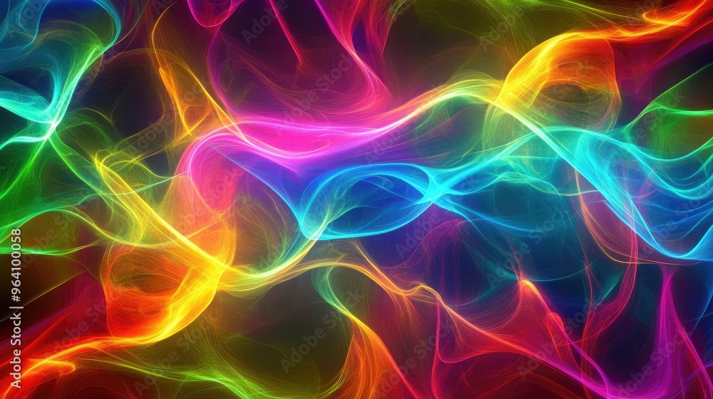 Neon abstract patterns pulsating with energy Neon abstract patterns pulsating with energy