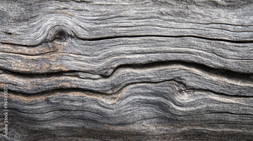 Close-up of weathered wood grain texture with natural wavy patterns, Ai Generation