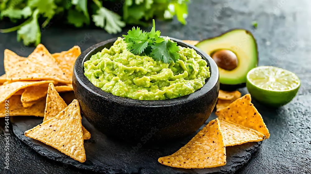 Homemade guacamole served with crispy tortilla chips, avocado, and a squeeze of lime. Homemade guacamole served with crispy tortilla chips, avocado, and a squeeze of lime.