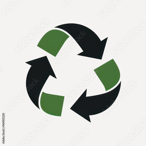 Green recycling symbol arrows