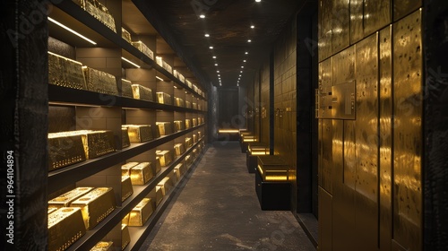 Luxurious Gold Vault Storage Interior