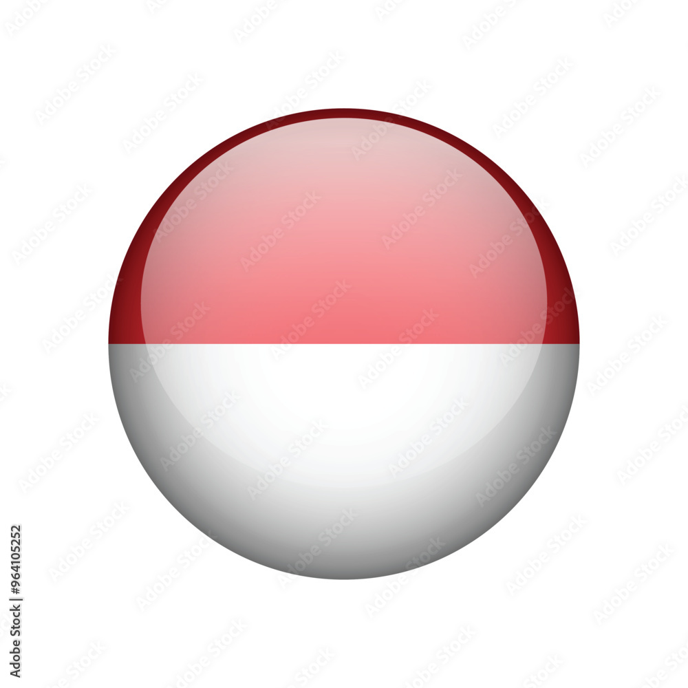 Flag of Indonesia. Round icon vector Flag of Indonesia. Round icon vector
