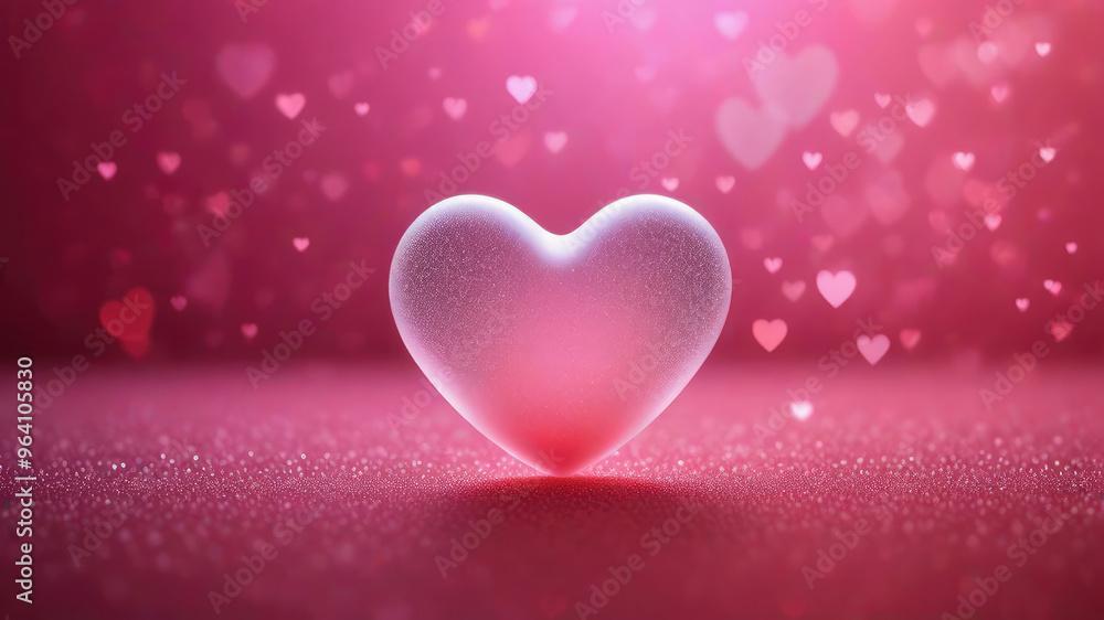 Red hearts with pink bokeh abstract background and starfield dust. Red hearts with pink bokeh abstract background and starfield dust.
