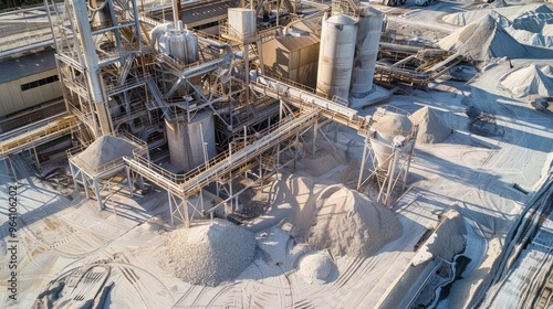 Aerial View of an Industrial Processing Plant