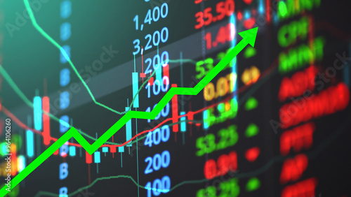 Analysis finance grow graph and market investment. Financial business plan,earnings,sale and strategy. Stock market chart, exchange financial growth diagram.