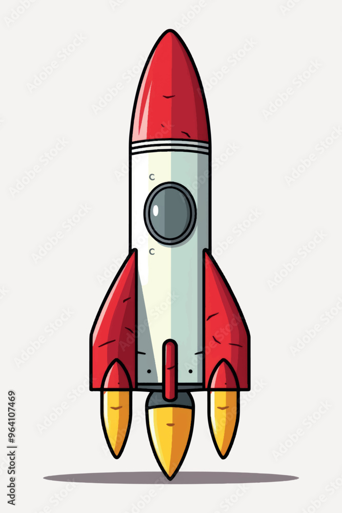 Cartoon rocket ship illustration Cartoon rocket ship illustration