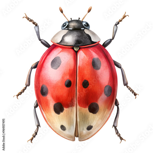 ladybug on white background