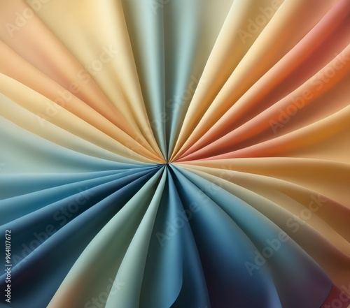 A vibrant abstract design featuring a radial gradient pattern with soft, flowing colors in a circular arrangement. The smooth transitions between shades create a dynamic and captivating visual effect