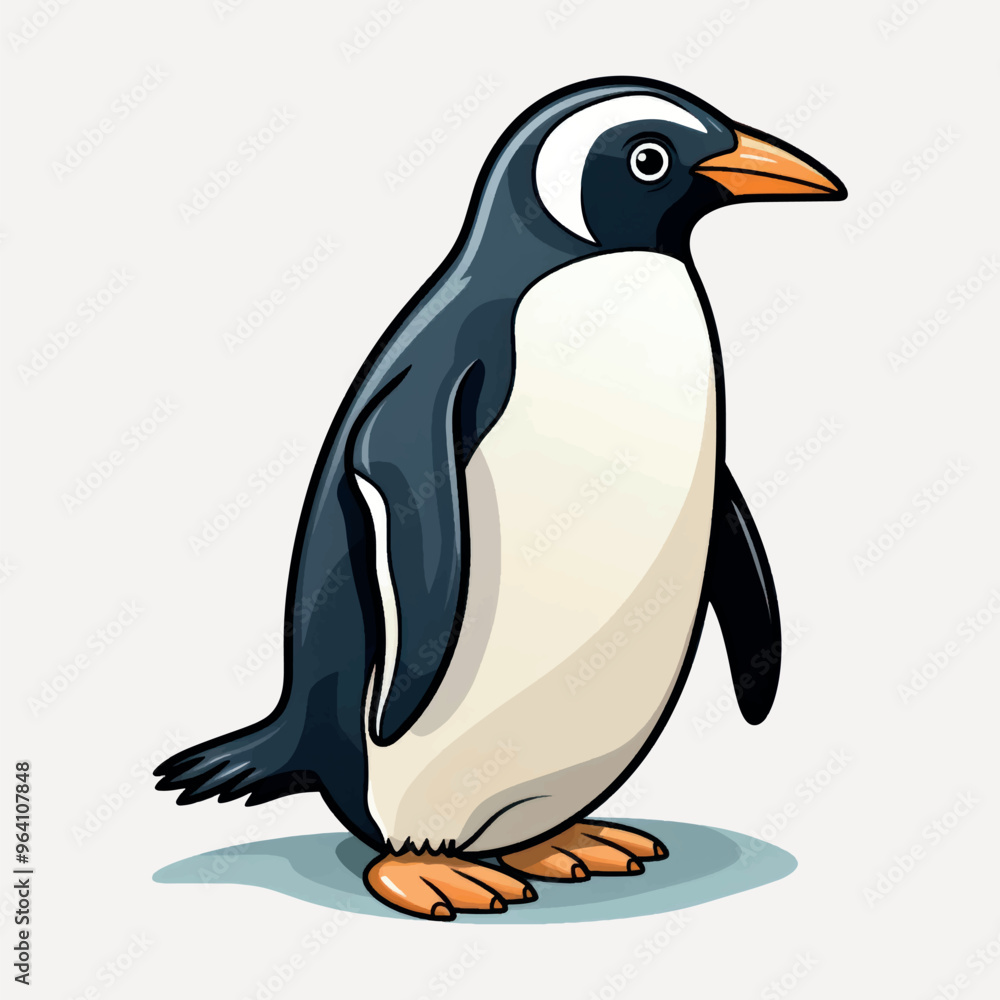 Fototapeta premium Cartoon penguin illustration art