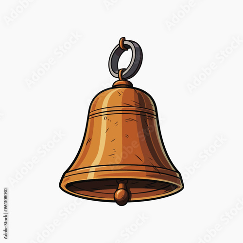 Vintage brass bell illustration