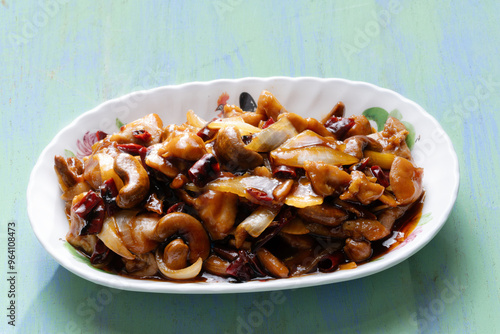 traditional chinese cuisine kung pao chicken photo