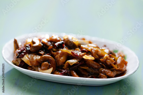 traditional chinese cuisine kung pao chicken photo