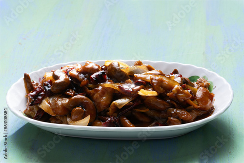 Obraz na płótnie traditional chinese cuisine kung pao chicken w salonie