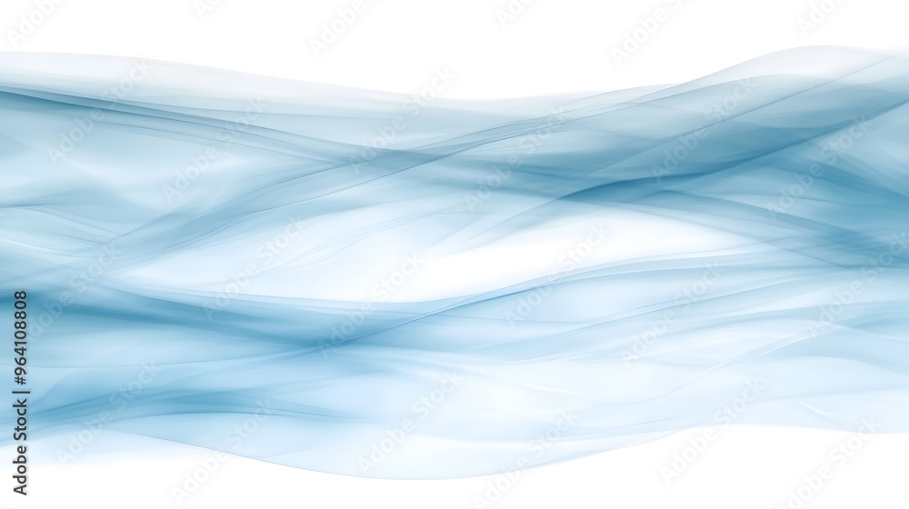 Fototapeta premium Abstract Blue Swirling Background with White Space