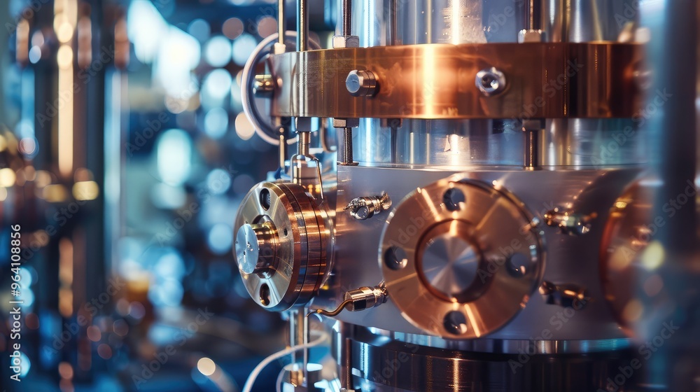 Fototapeta premium Precision Engineering Metal Components Close-Up