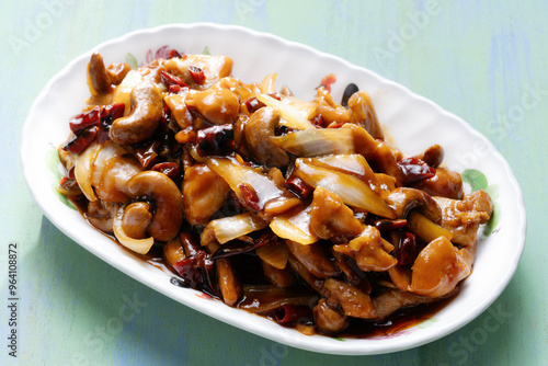 traditional chinese cuisine kung pao chicken photo